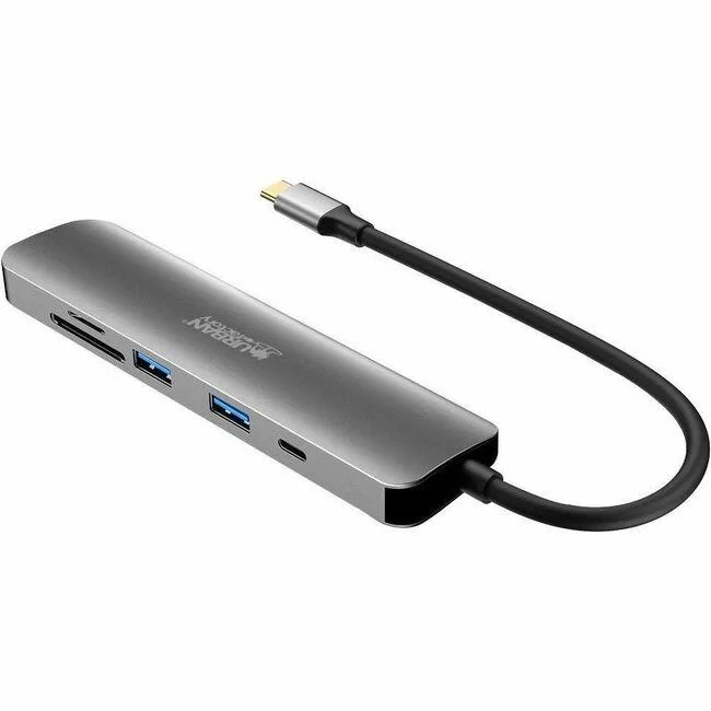 Urban Factory Urban Factory HUBEE 6-in-1 USB-C Docking Station 4K 30Hz 100W Gray — product photo