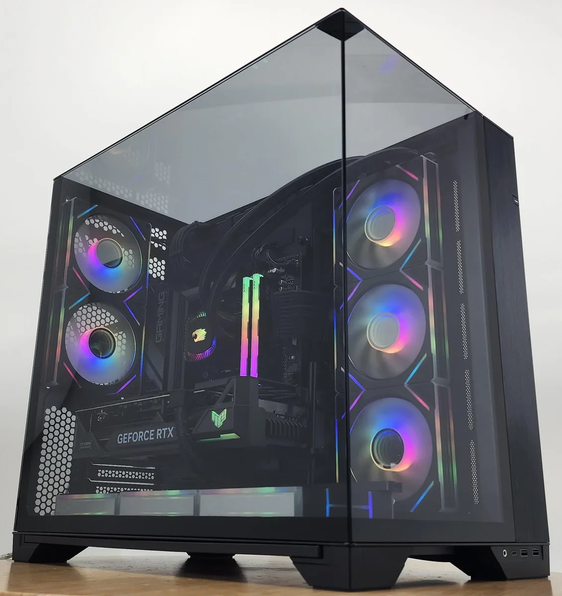 Custom Custom Gaming PC Ryzen 7 9700X 32GB DDR5 1TB NVME RTX 4070 Ti SUPER 360mm AIO — product photo