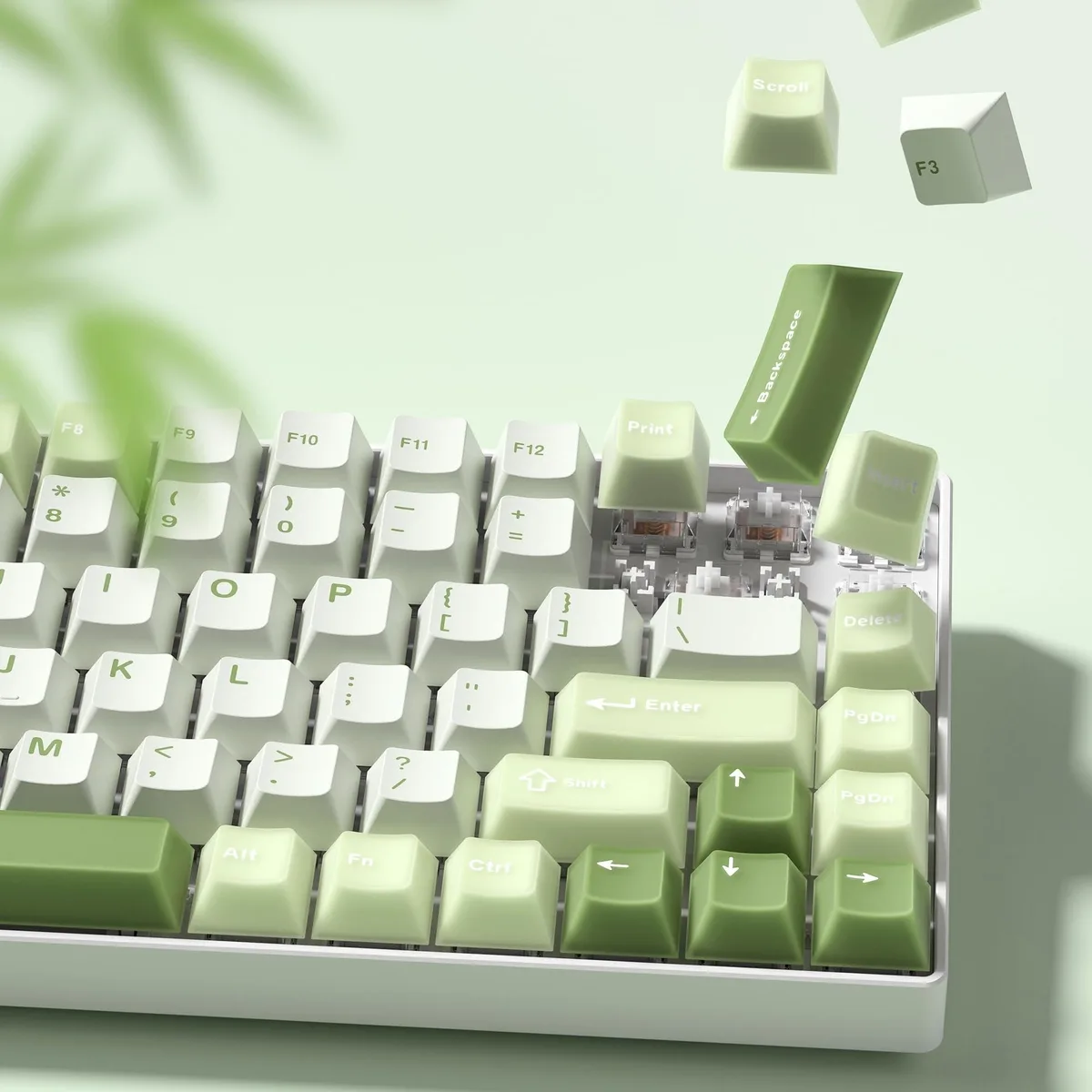 Womier Womier Matcha Green Keycaps PBT 127 Keys Cherry Profile — product photo