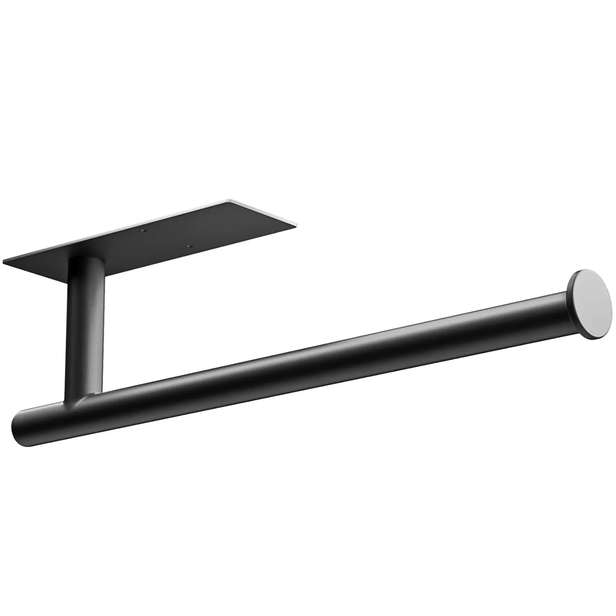 Dark black under-cabinet paper towel holder, stainless steel, wall-mounted design