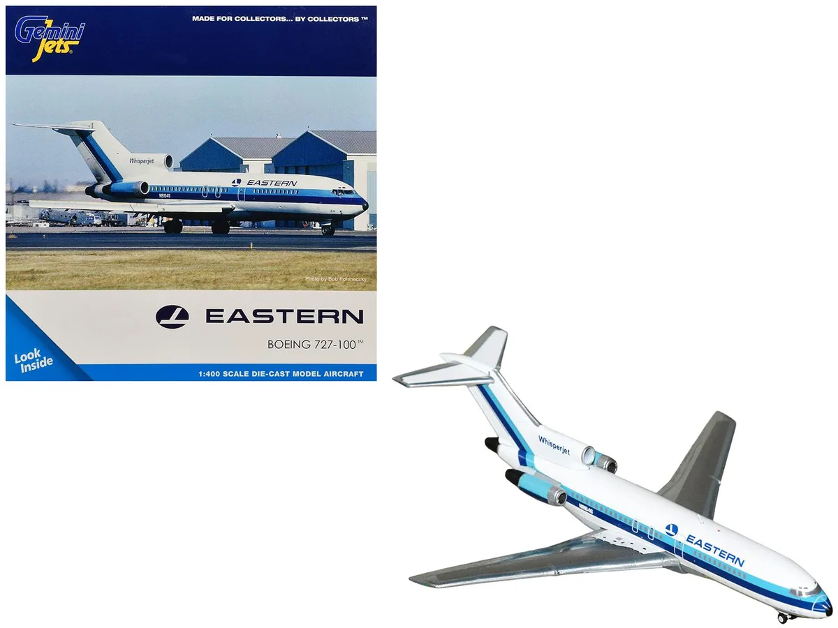 GeminiJets GeminiJets Boeing 727-100 Eastern Air Lines N8164G White Blue 1/400 Diecast — product photo