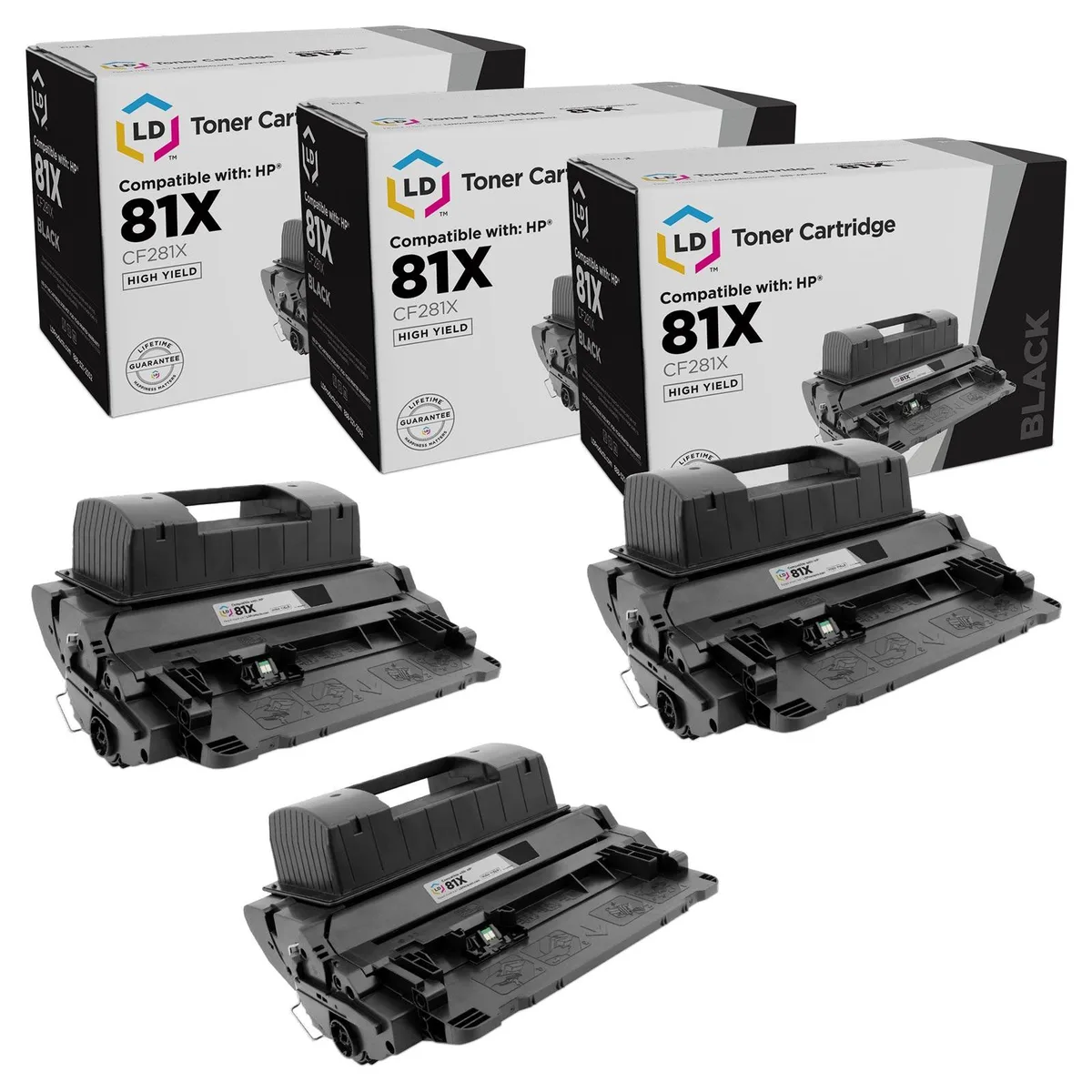 LD Products LD Products CF281X (HP 81X) Compatible Toner Cartridge 3-Pack Black 2500 Pages — product photo