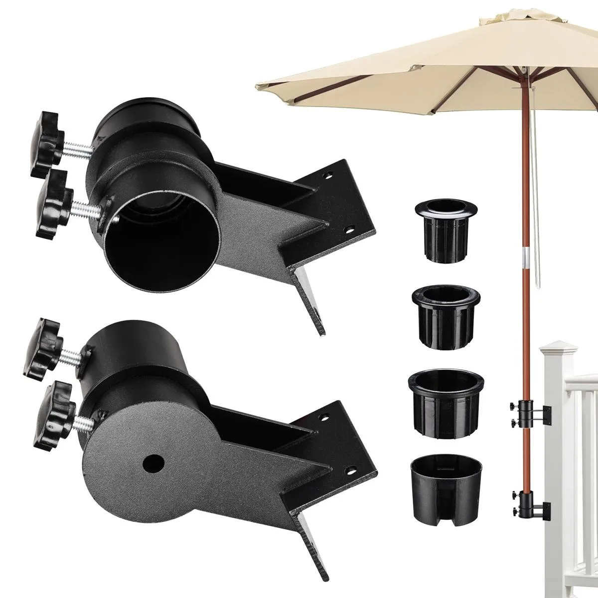 Yescom USA, Inc. Yescom USA, Inc. 07UBB005-CMOUNT-06 patio umbrella mount bracket black — product photo
