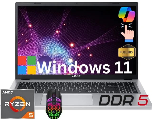 Acer America Acer Aspire 3 15 15.6" Touch Ryzen 5 7520U 16GB 256GB SSD Windows 11 Home Silver — product photo