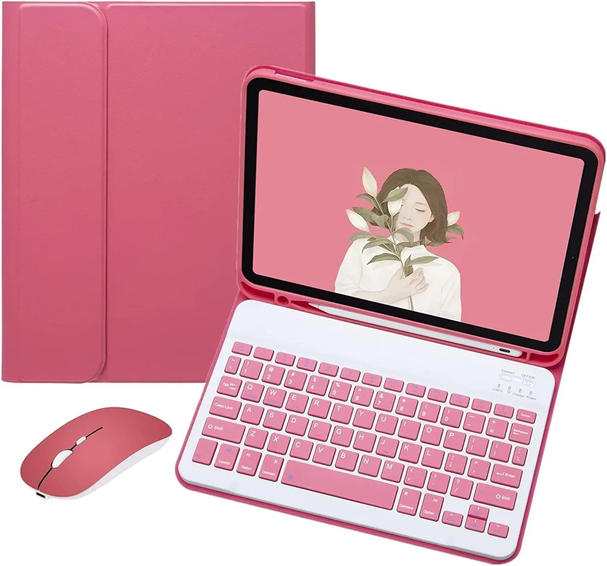 Adafruit Adafruit Keyboard Case with Mouse for iPad Air 11 inch 2025/2024/2022/2020 Pink — product photo