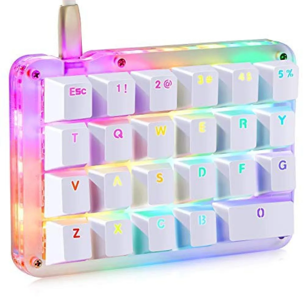 Koolertron Koolertron 23-Key Programmable Gaming Keyboard White Red Axis RGB — product photo