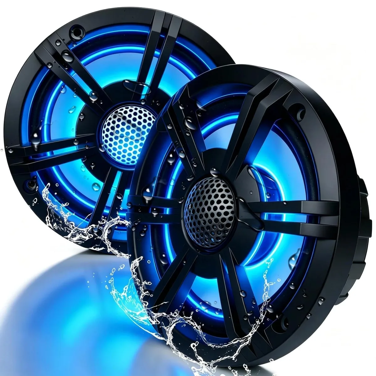 Barrow Mods Barrow Mods 6.5" 800W IP66 Marine Speakers with LED 2 in 1 Accessories — product photo