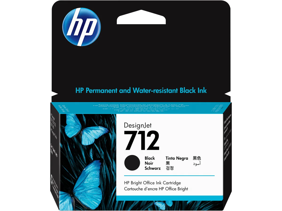 HP HP 712 3ED70A Black Ink Cartridge 38 ml — product photo