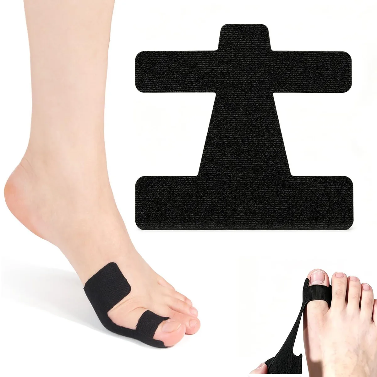 Forty black pre-cut kinesiology strips on backing card