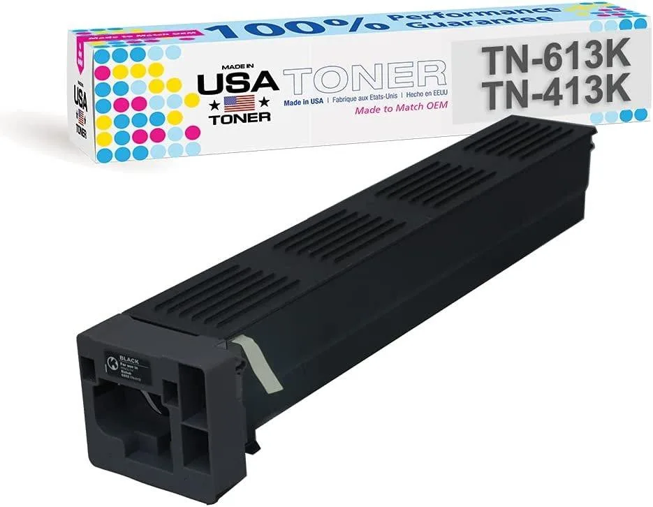 MADE IN USA TONER MADE IN USA TONER Compatible Toner Cartridge for Konica Minolta TN413K TN613K Black 45000 Pages — product photo