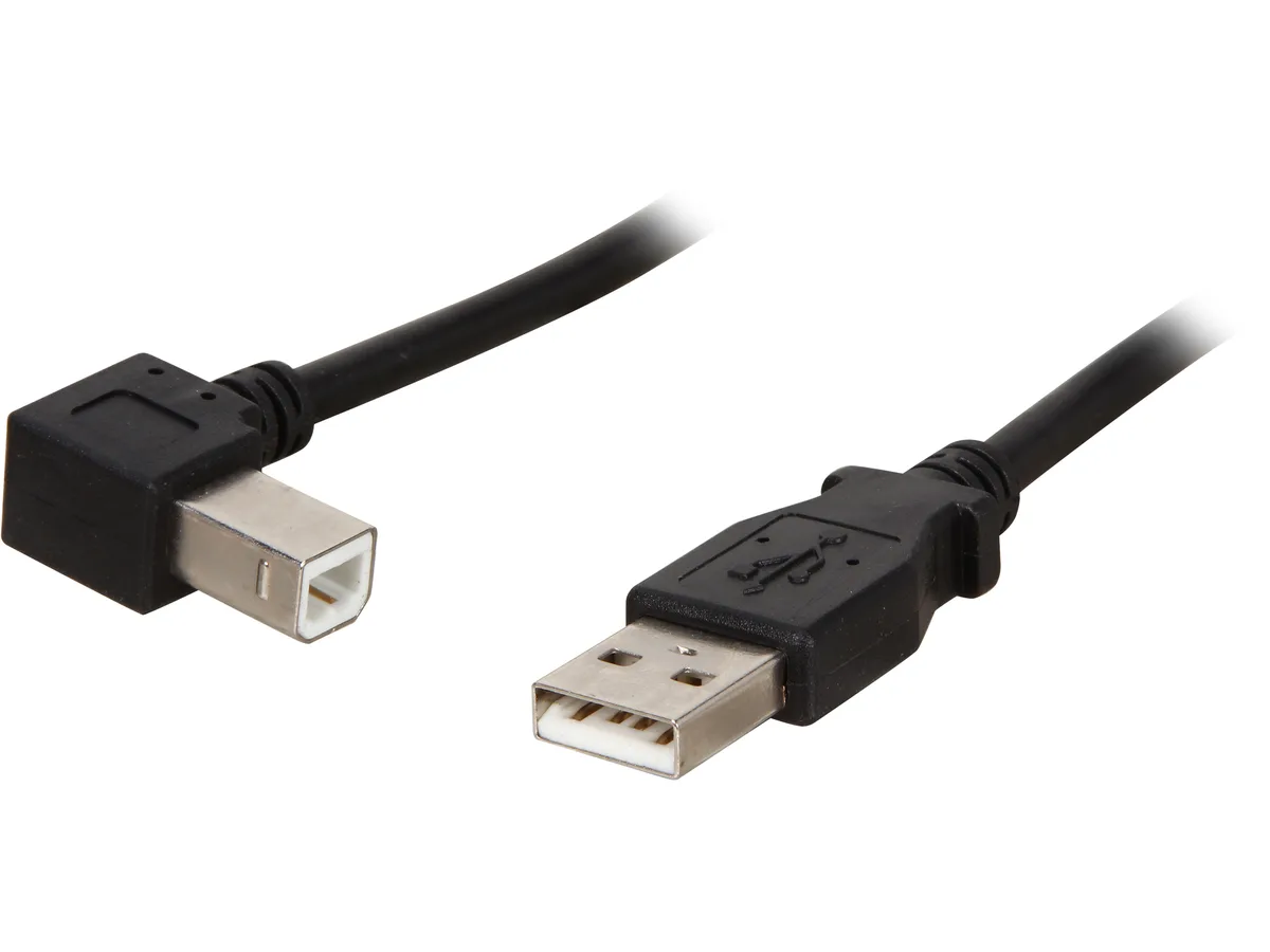 STARTECH STARTECH USBAB3ML USB 2.0 A to Left Angle B Cable 480 Mbps — product photo