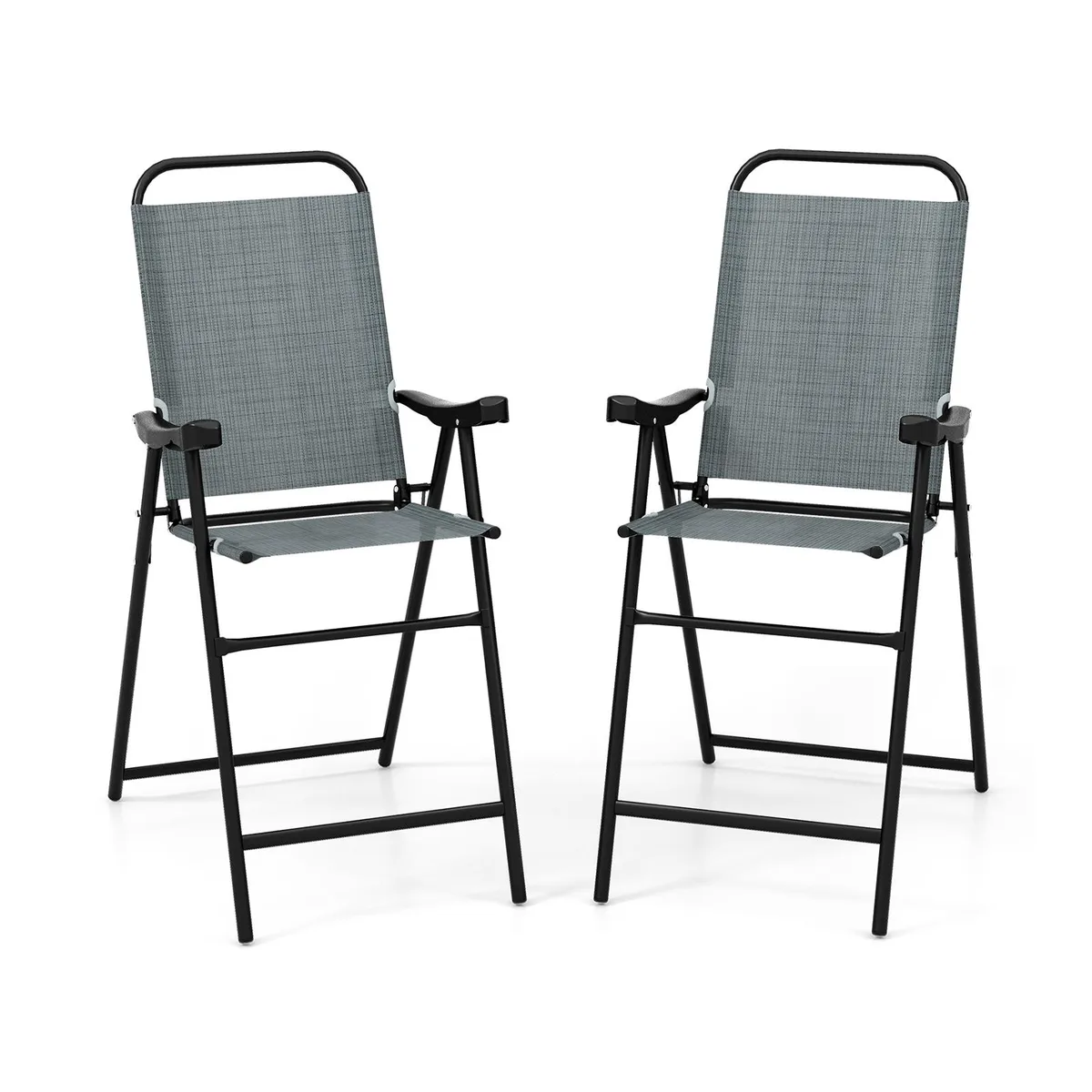 SlickBlue SlickBlue Patio Folding Bar Stool Set of 2 Blue — product photo