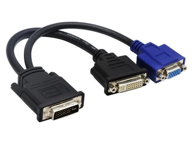 LORDWORLD LORDWORLD DVI-I to DVI-I and VGA Y Splitter Cable 10in 25cm — product photo