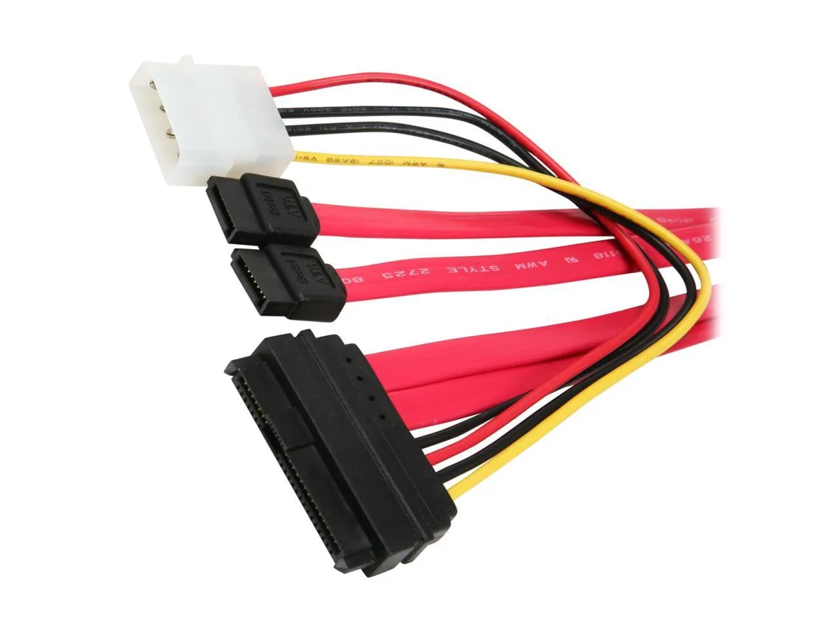 sakose sakose SAS2927 SAS 29pin to 2x7pin Sata Power Cable 25 — product photo
