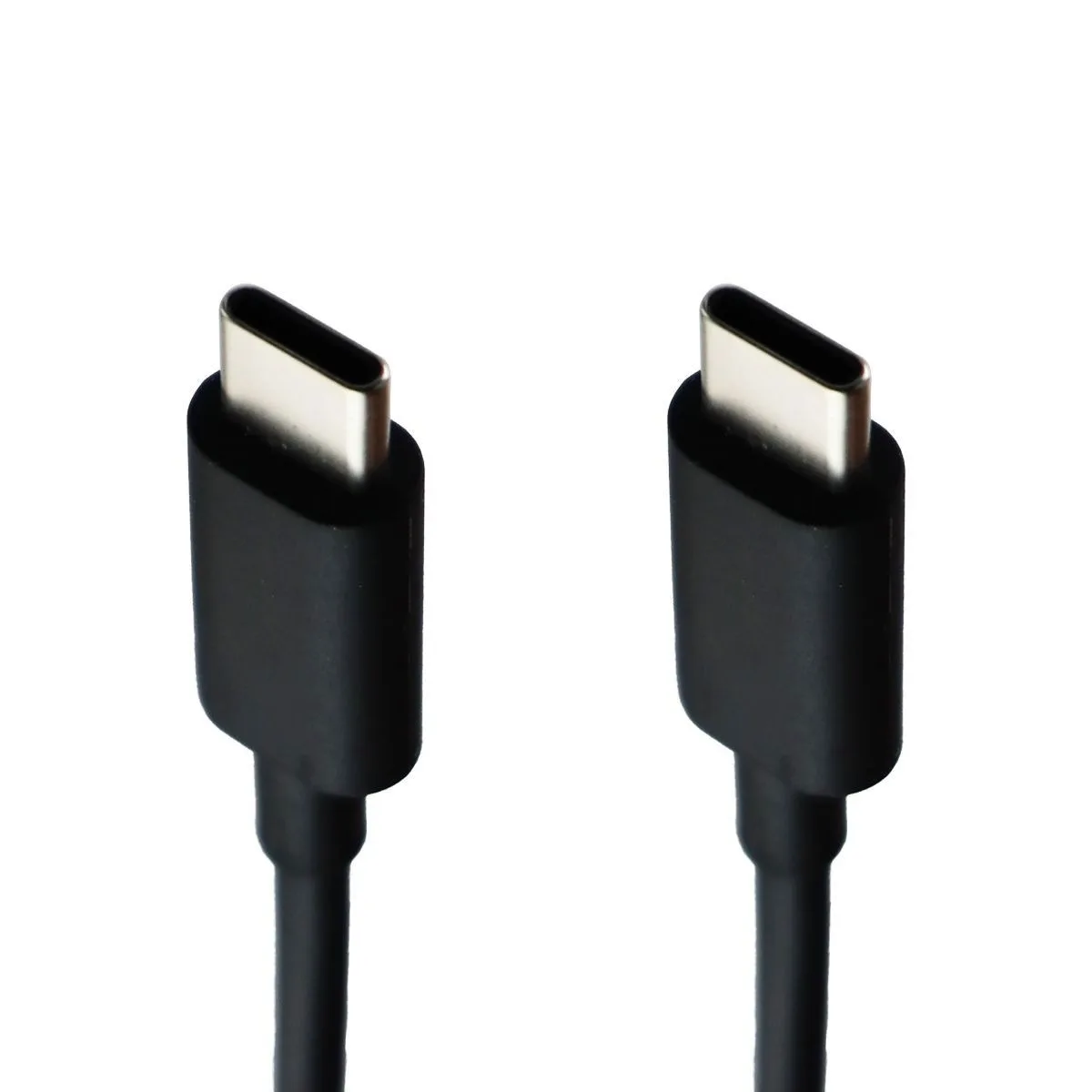 Black USB-C to USB-C cable, 3.3 ft, straight connectors, matte finish