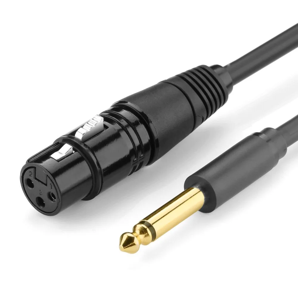 TeKit TeKit 6.35mm Jack Mono to XLR Male-Female Cable 6.6ft Black 20719 — product photo