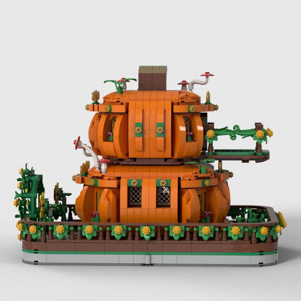ZITIANYOUBUILD ZITIANYOUBUILD MOC-81916 Modular Two-Story Pumpkin House 2280 Parts Educational Building Set — product photo