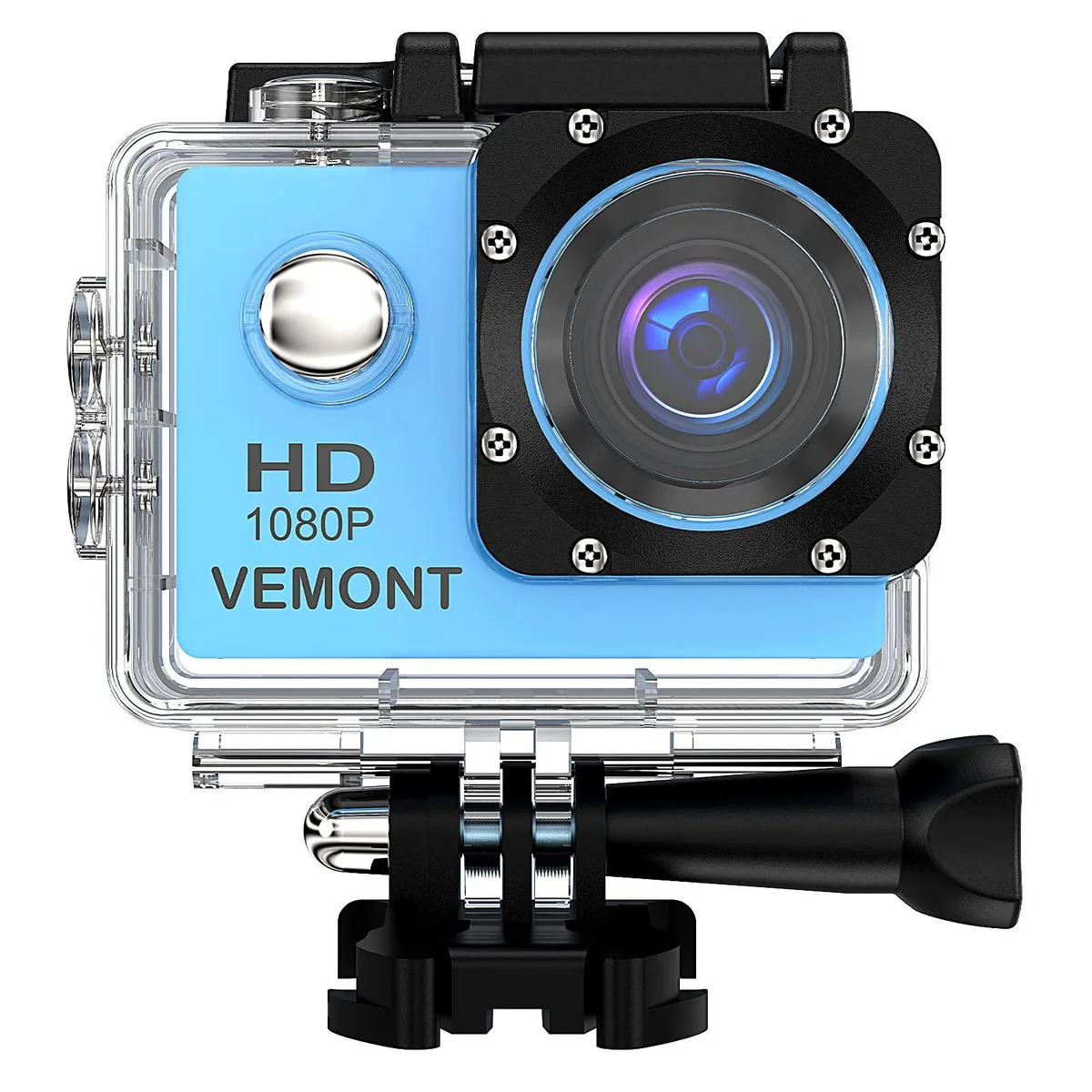 VEMONT Action Camera 8595758066 Blue 1080P 30m Waterproof — product photo