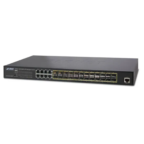 Planet GS-5220-16S8CR 24-port SFP + 8-port RJ-45 Managed Switch Redundant Power — product photo