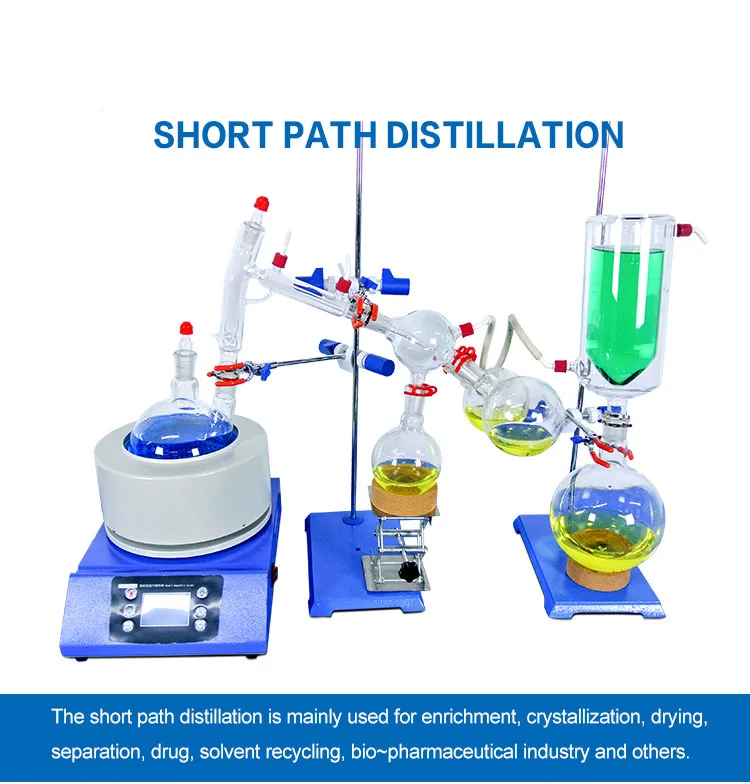 HNZXIB HNZXIB SPD-2L 2L Short-Path Distillation Kit Cold Trap Stirring Heating Mantle 110V — product photo