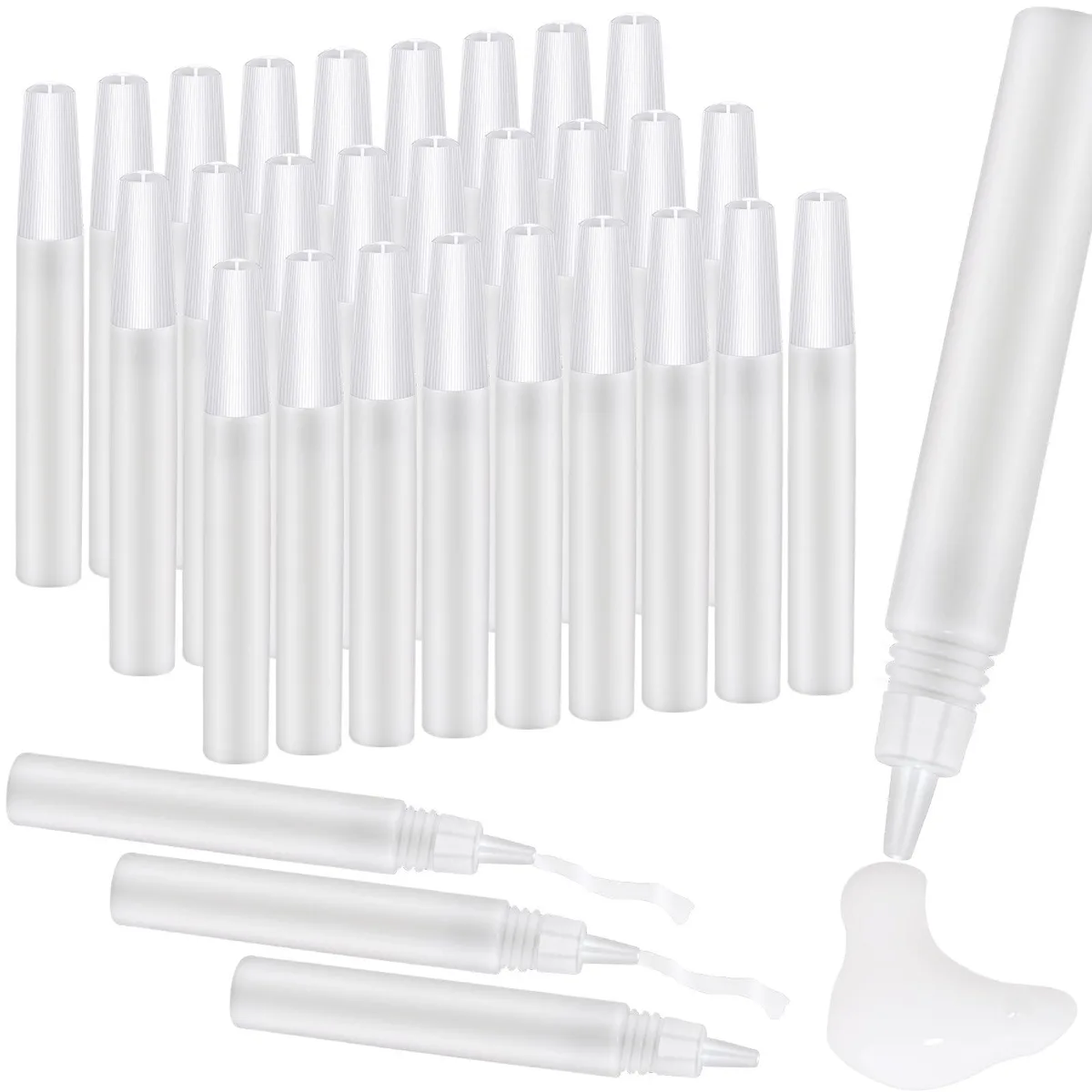 Box of 30 white glue pens with fine tips