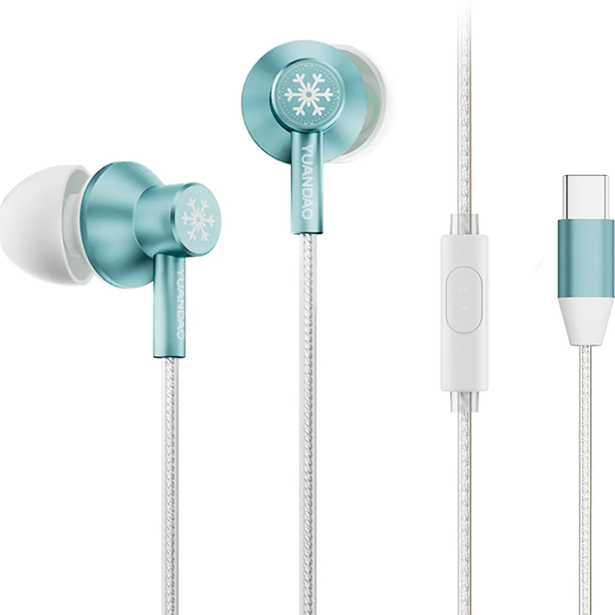 LORDWORLD LORDWORLD StringSnow Green Type-C wired headset 10mm 32bit 384kHz — product photo