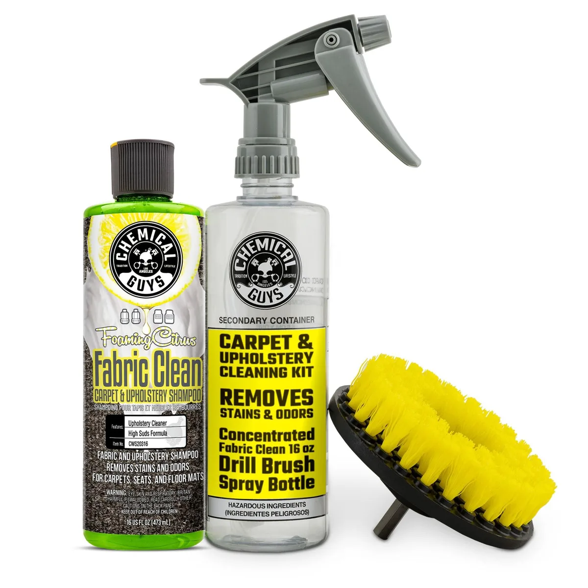  Metra HOL315 Foaming Citrus Fabric Clean Drill Brush Kit 16 fl oz — product photo