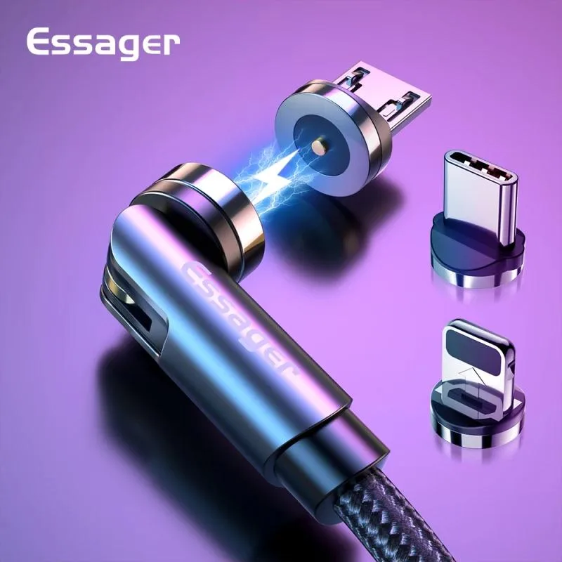 Hetai Tech Hetai Tech Charge Cable 540 Rotate Magnetic USB Cable 360 180 30000 — product photo
