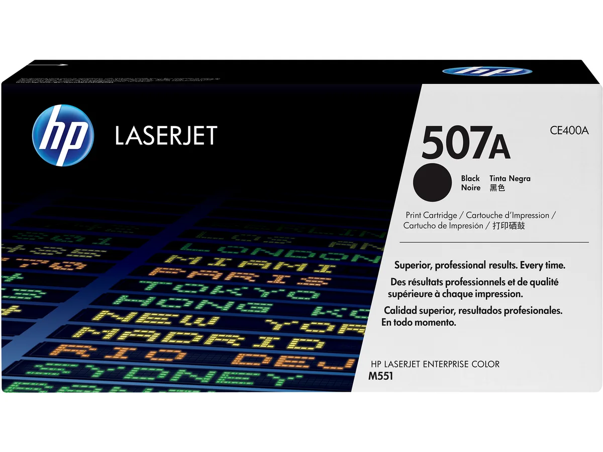 HP HP CE400A 507A Black Toner Cartridge 5500 Pages — product photo