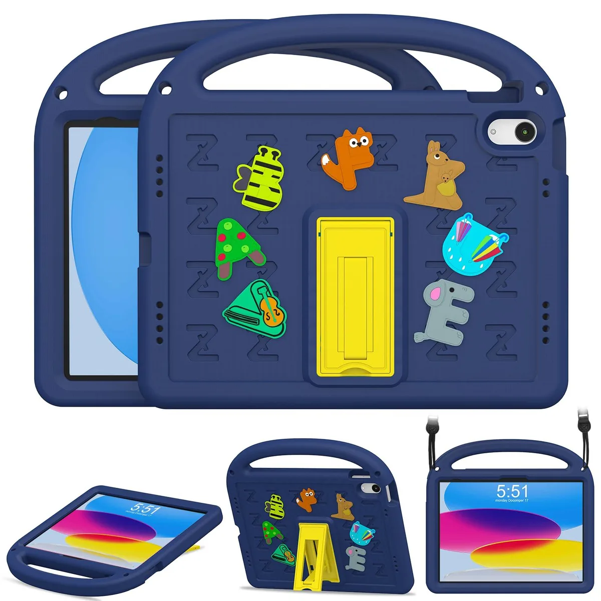 AGROMI A3354 iPad 11th/10th Gen Case Navy Blue — product photo