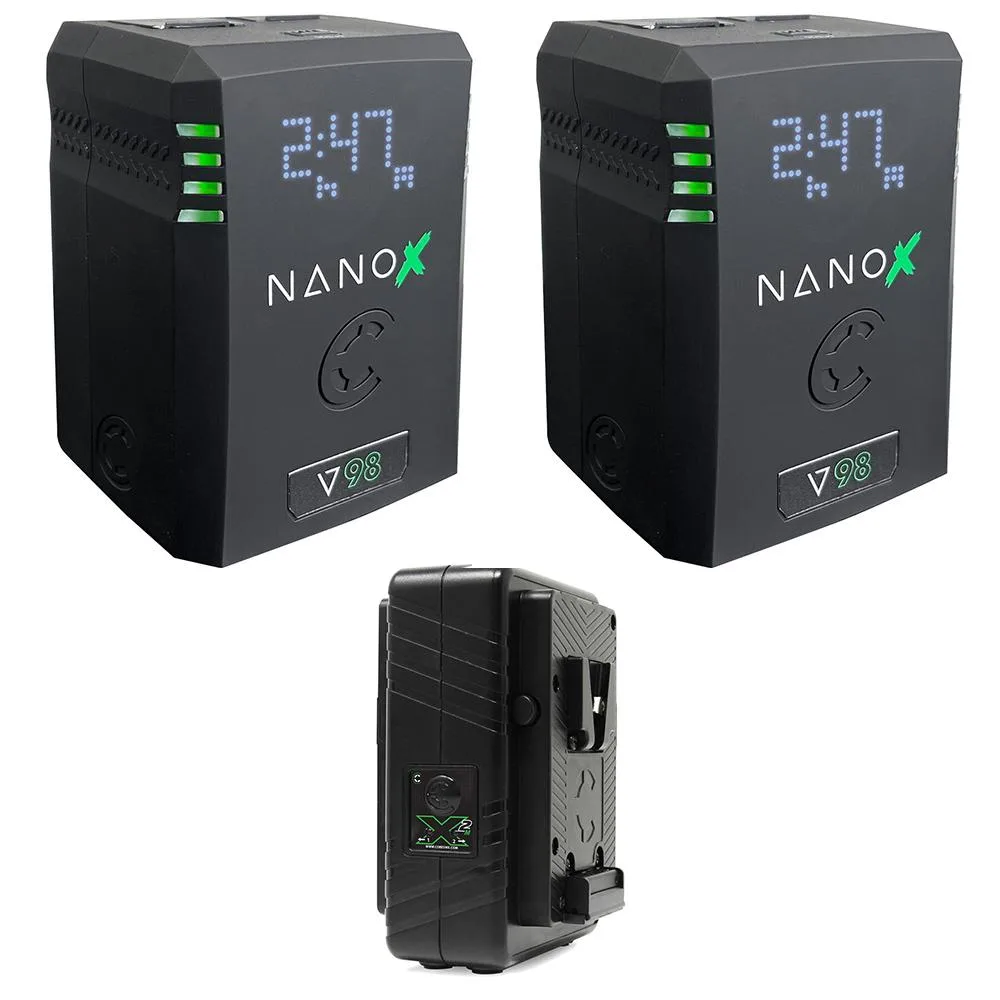 CORE CORE NANOV98X 98Wh V-Mount Battery Pair with GPM-X2S Charger — product photo