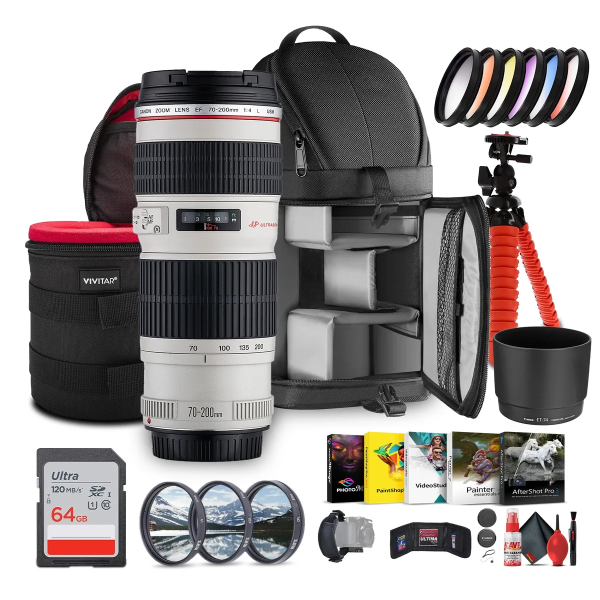 Canon Canon EF 70-200mm f/4L USM Lens camera lens — product photo