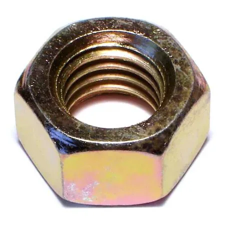 MIDWEST FASTENER CORP MIDWEST FASTENER CORP 03721 Hex Nut 5/8"-11 Grade 8 Zinc Yellow 10 PK — product photo