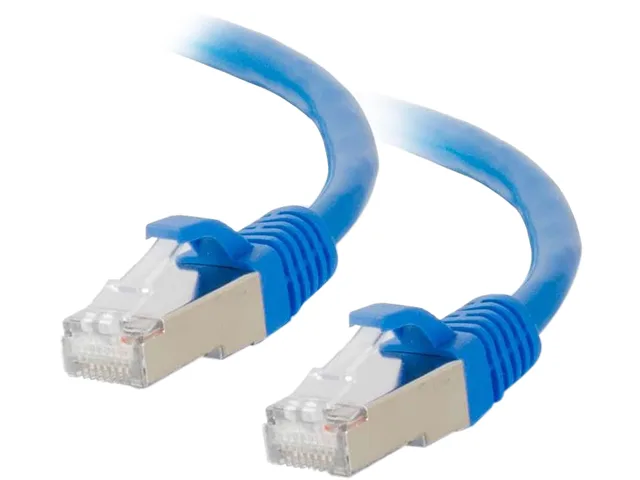 Blue Cat6 shielded Ethernet cable 9ft RJ45 connectors