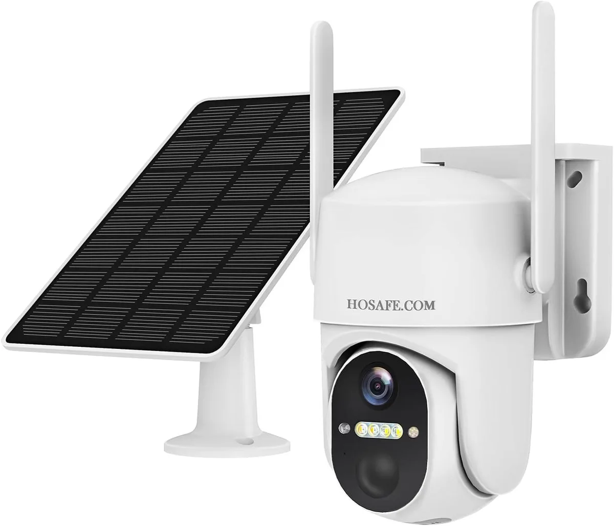 PISKEKAT PISKEKAT Solar Pan Tilt Security Camera 2K 355° 90° IP66 — product photo