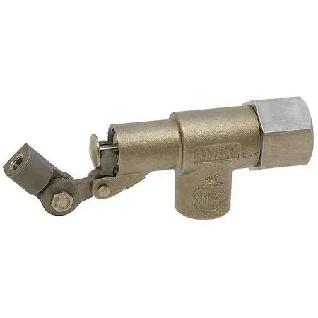 Stainless steel float valve with PTFE seal, horizontal FNPT connection