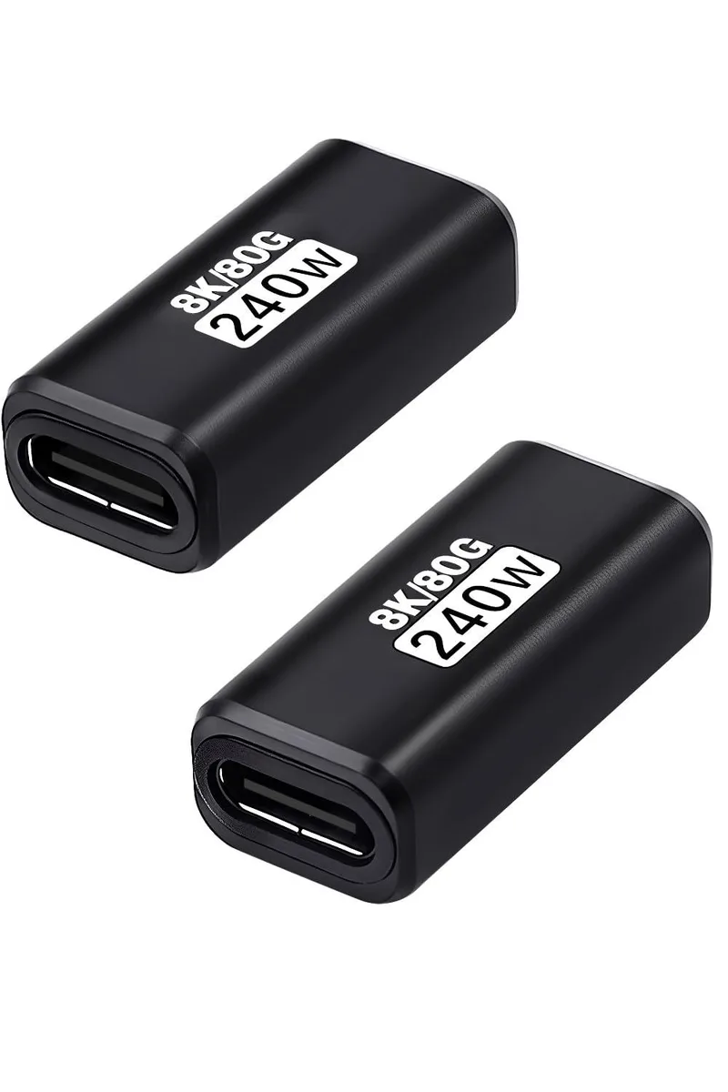 BUCIER BUCIER USB C Female to Female Adapter 80Gbps 240W 8K@60Hz 2Pack — product photo