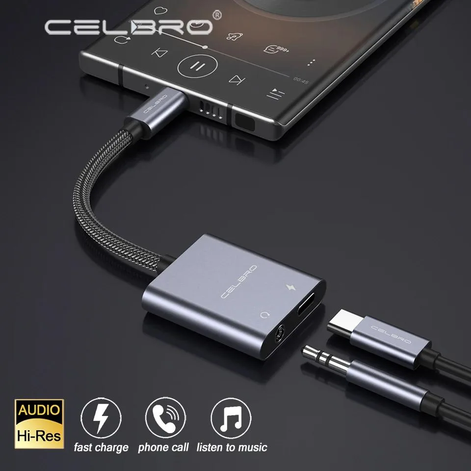 Hetai Tech Hetai Tech USB-C to 3.5mm + USB-C DAC Adapter — product photo