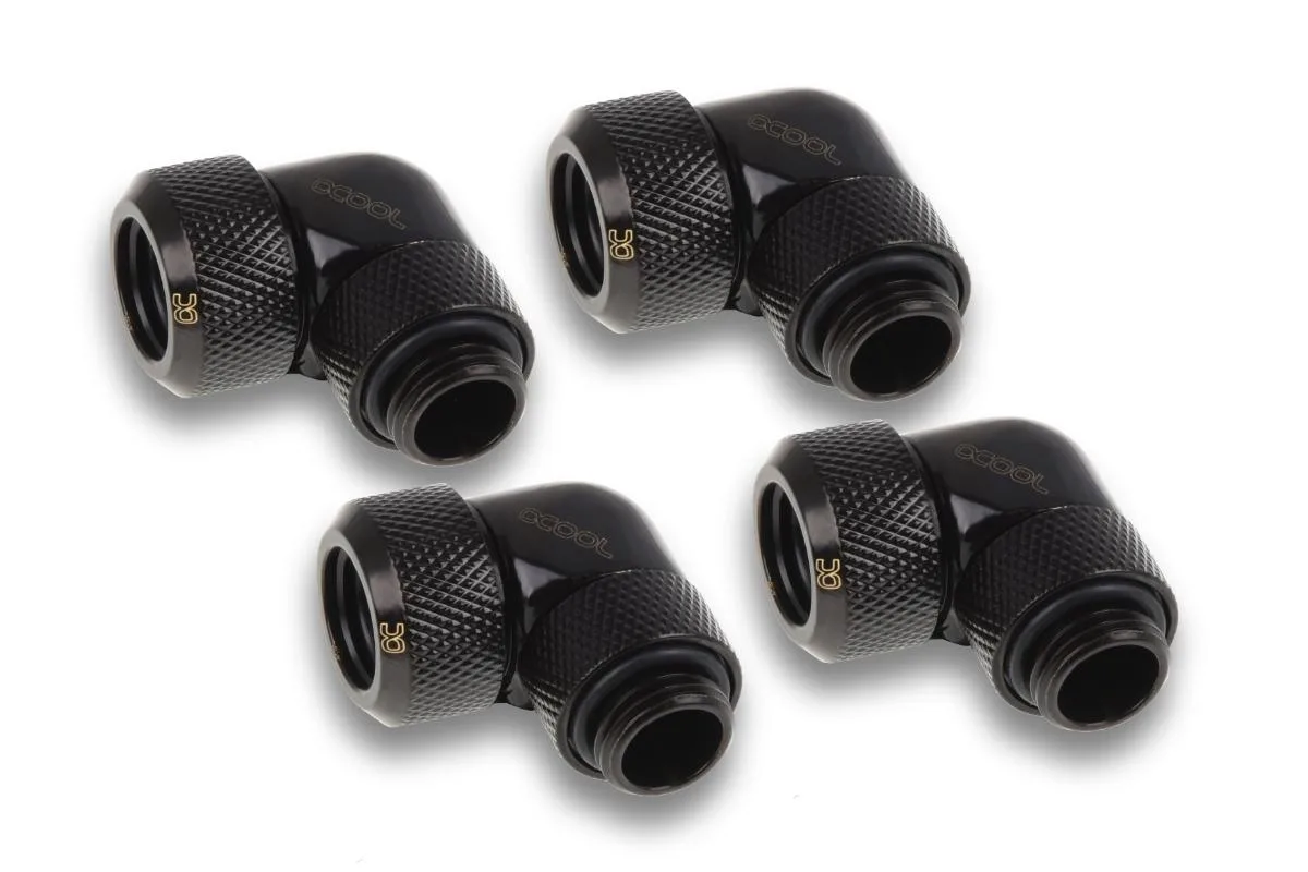 Alphacool Alphacool Eiszapfen 13mm 90° rotatable G1/4 compression fitting Black — product photo