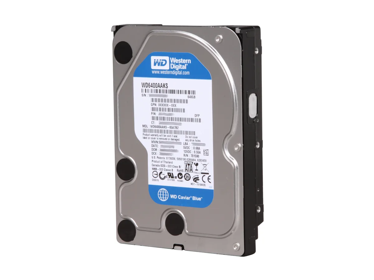 Western Digital Western Digital Blue WD6400AAKS 640GB 7200 RPM 16MB Cache SATA 3.0Gb/s 3.5 — product photo