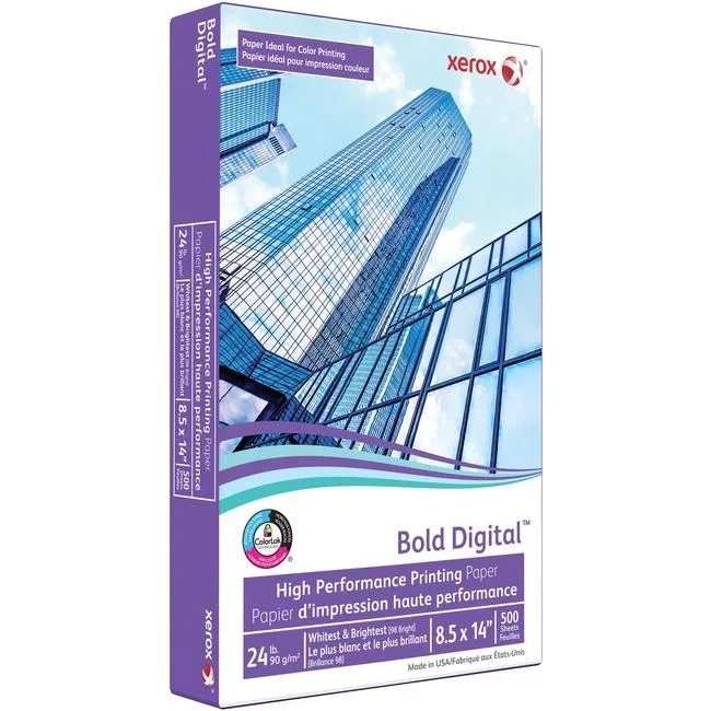 XEROX XEROX 3R11542R Bold Digital Paper 8.5 x 14 24 lb 98 Bright 4000 Sheets — product photo