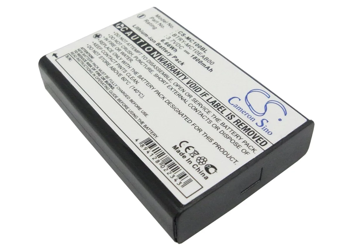 Rectangular 1800mAh replacement battery for Symbol MC1000 scanner