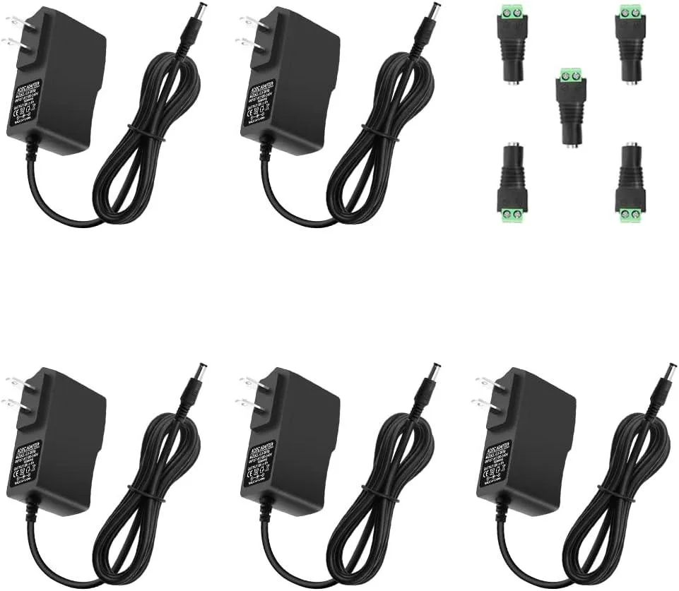 Cheezee Cheezee security lock 5V 2A AC adapter 5-pack — product photo