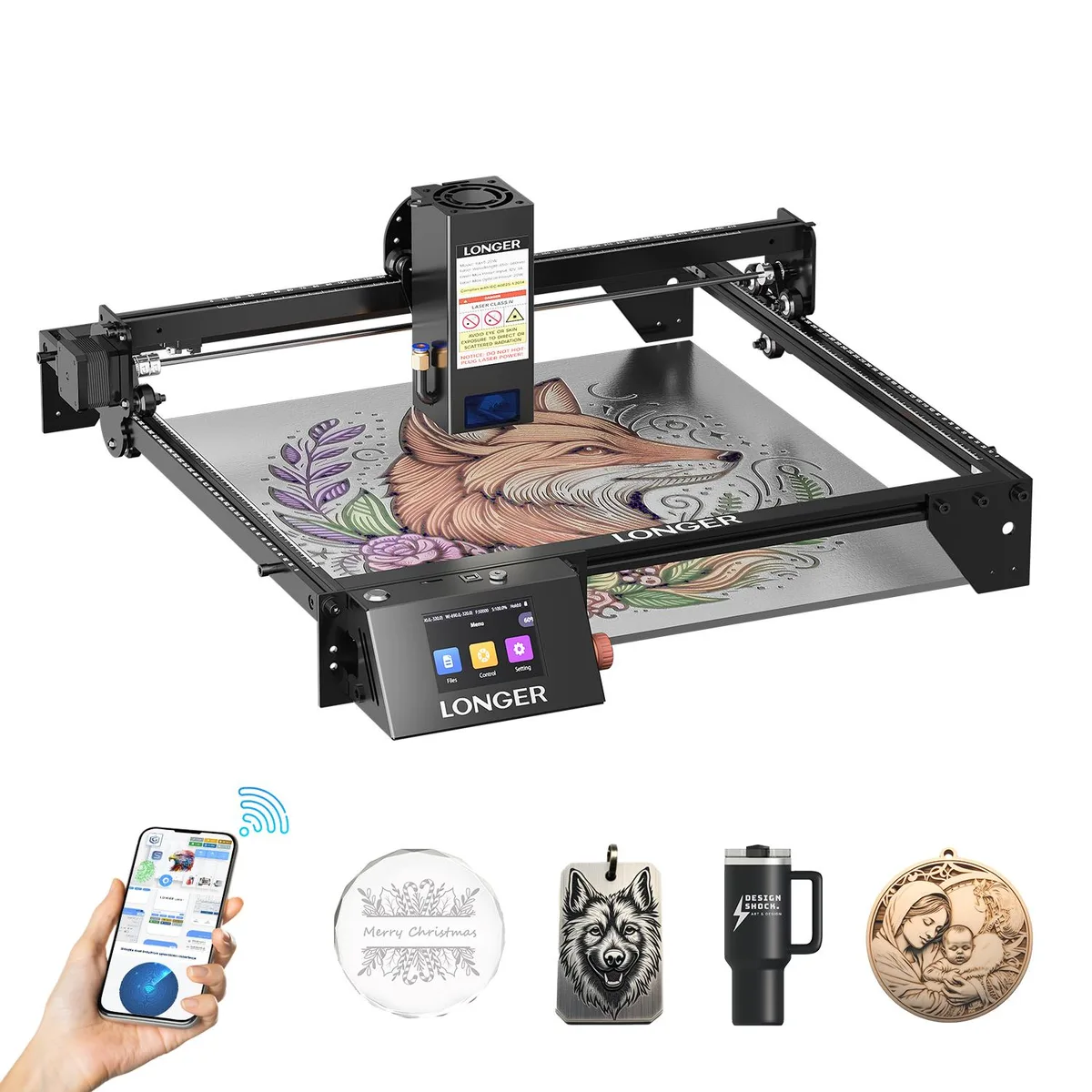 LONGER LONGER RAY5 20W Upgraded Laser Engraver 400×365mm — product photo