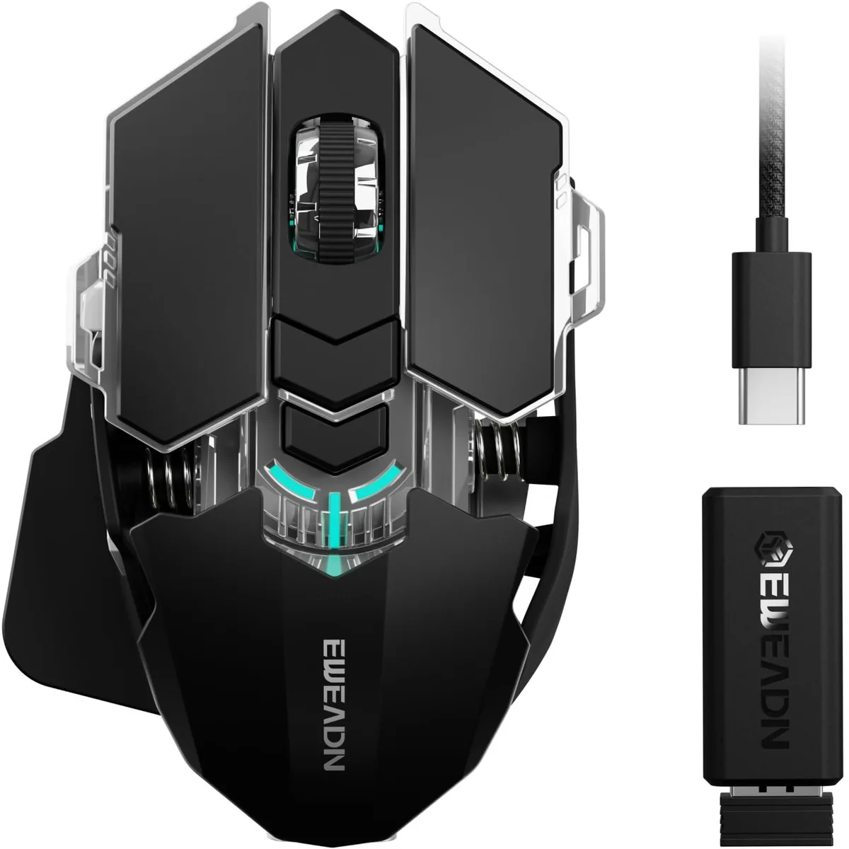 ASUS G5 SEUNKWANG Gaming Mouse, 12800 DPI, 16 Buttons, Metal Base, 70h Battery, Black — product photo