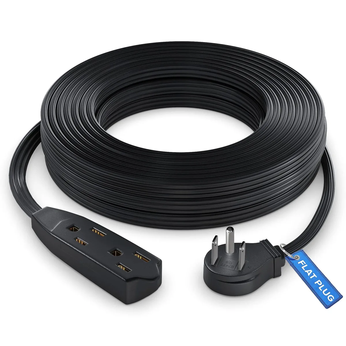 Maximm 45-3325-B 25 ft 3-Outlet Flat Plug Extension Cord — product photo