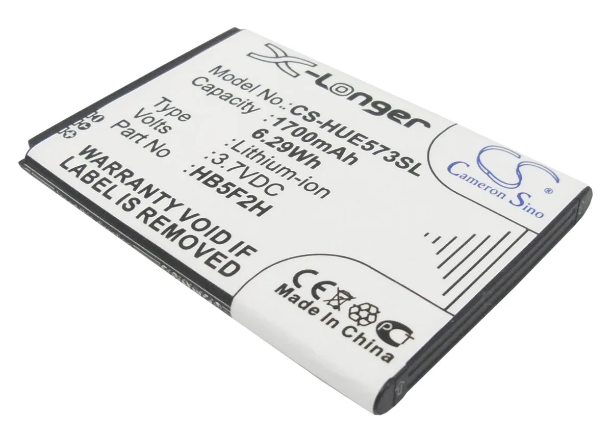 Cameron &amp; Co Cameron &amp; Co DS-CS-HUE573SL cell phone battery 3.7V 1700mAh 6.29Wh Li-ion Black — product photo
