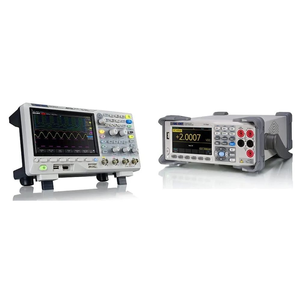 WUQ WUQ SDS1104X-E 100 MHz oscilloscope &amp; SDM3045X multimeter bundle — product photo