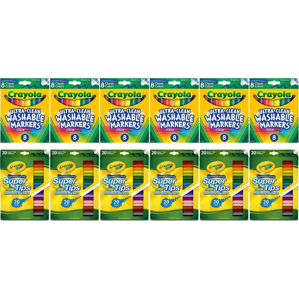 Crayola Crayola SP-53663133008190 Illustration Marker Combo 48 Broad Line + 120 Super Tips 168 Pieces — product photo