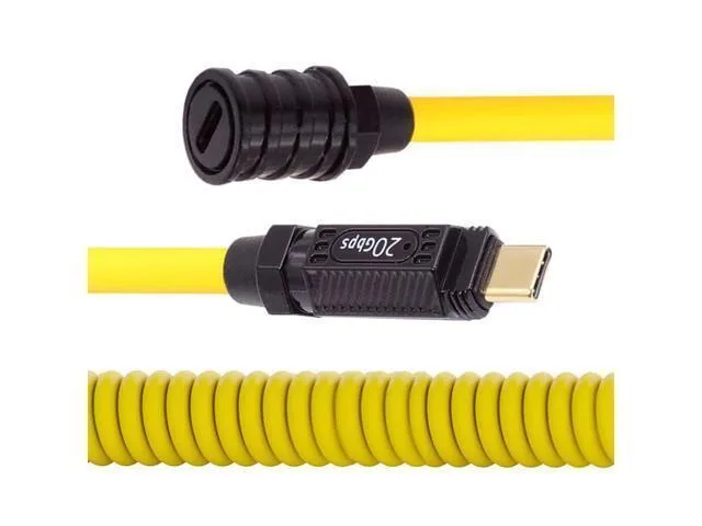 LORDWORLD LORDWORLD Coiled USB4 Cable 140W 20Gbps 8K 1.8m — product photo